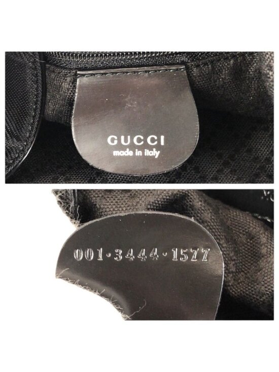 Gucci Black Silver Nylon Leather 001 Shoulder Bag - Picture 4 of 9